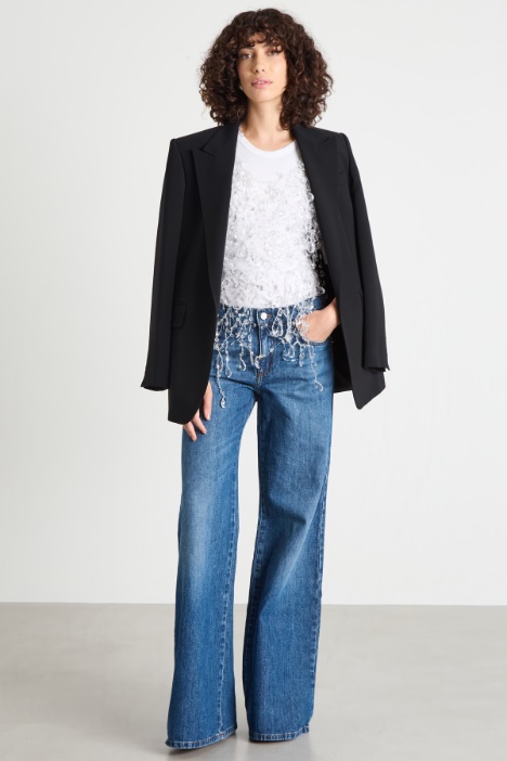 Crystal-embellished top Intrend