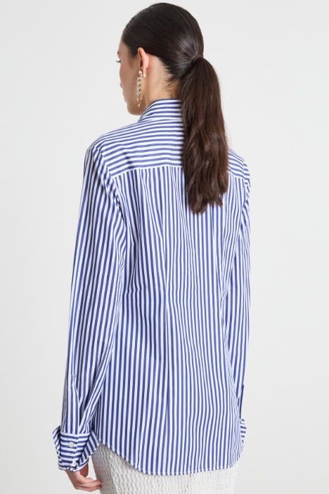 Camicia in popeline a righe
