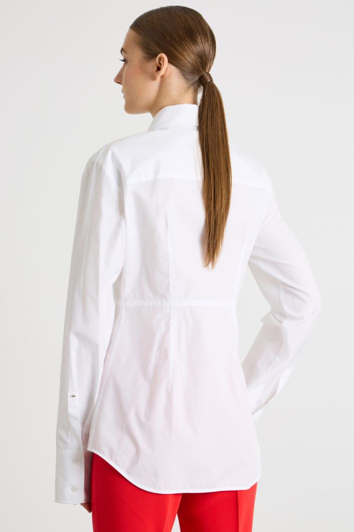 Camisa entallada de popelina Intrend - 4