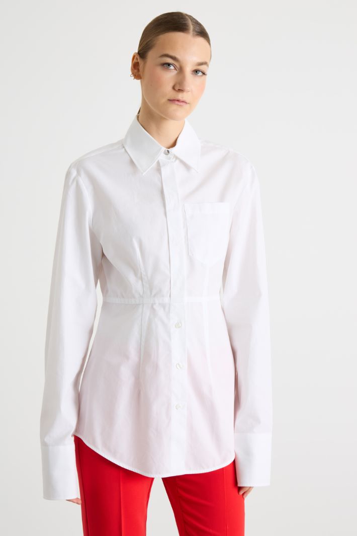Camisa entallada de popelina Intrend - 2