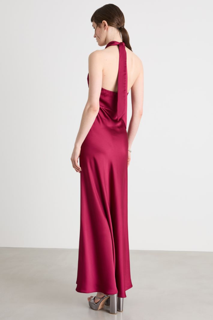 Abito lungo in raso fluido Intrend - 4