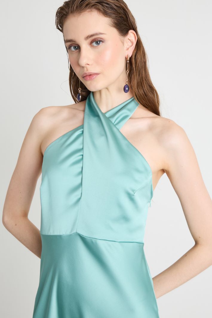 Flowing satin maxi dress Intrend - 3