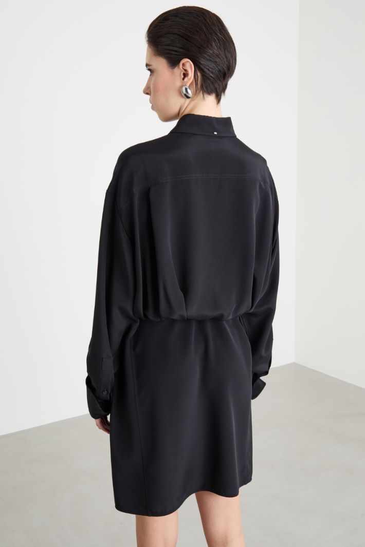 Belted short shirt dress Intrend - 4