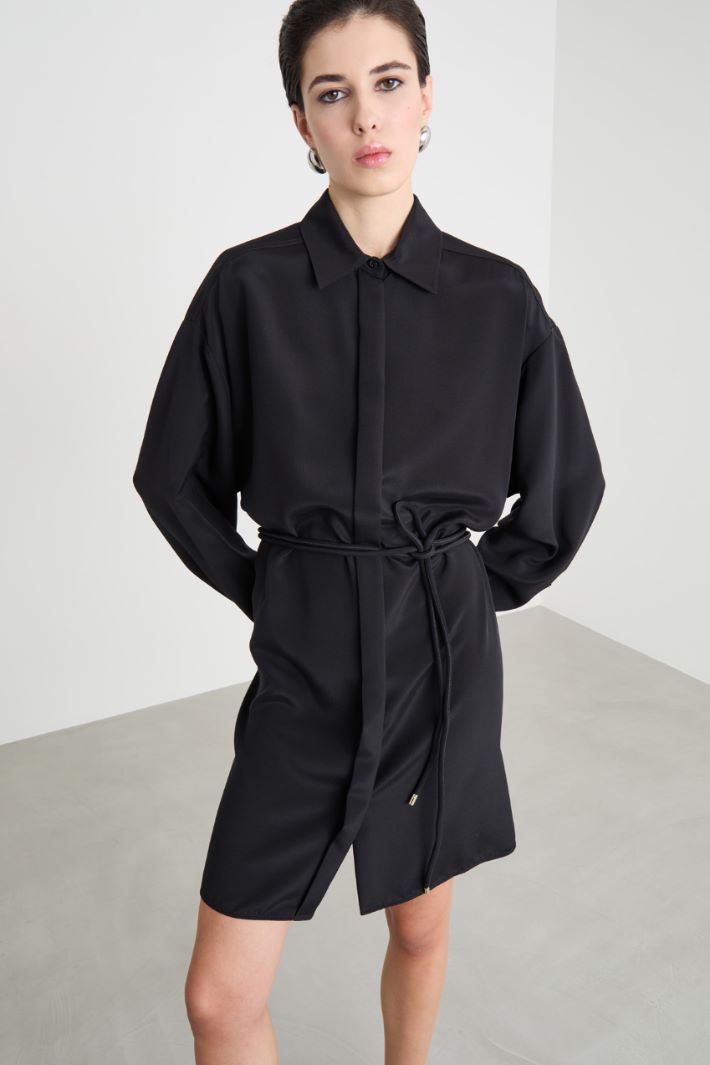 Belted short shirt dress Intrend - 2