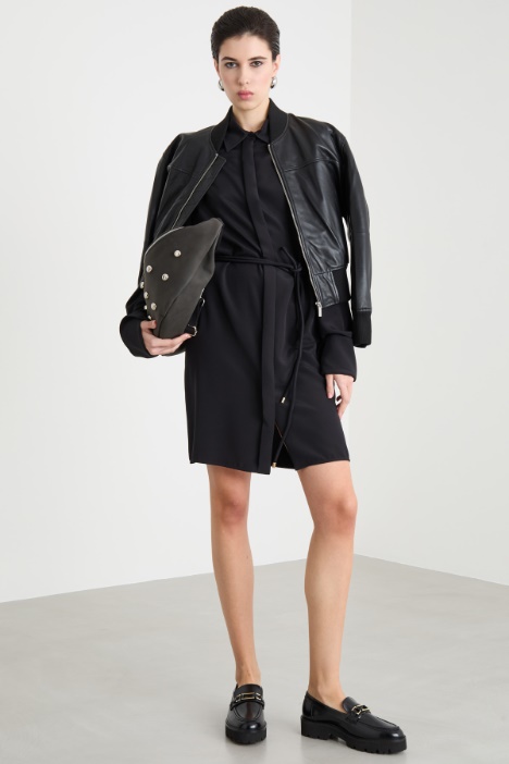 Belted short shirt dress Intrend