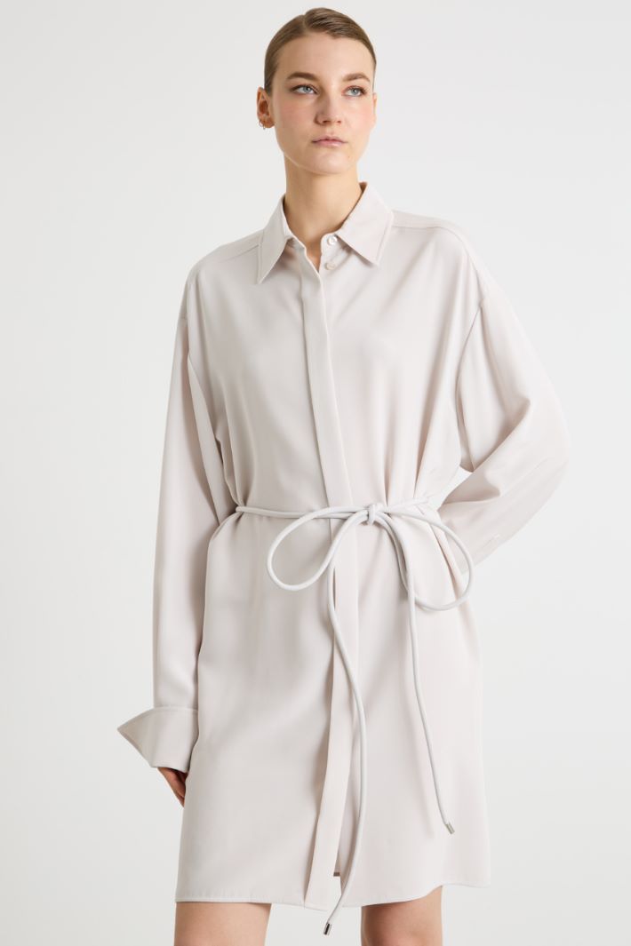 Belted short shirt dress Intrend - 2
