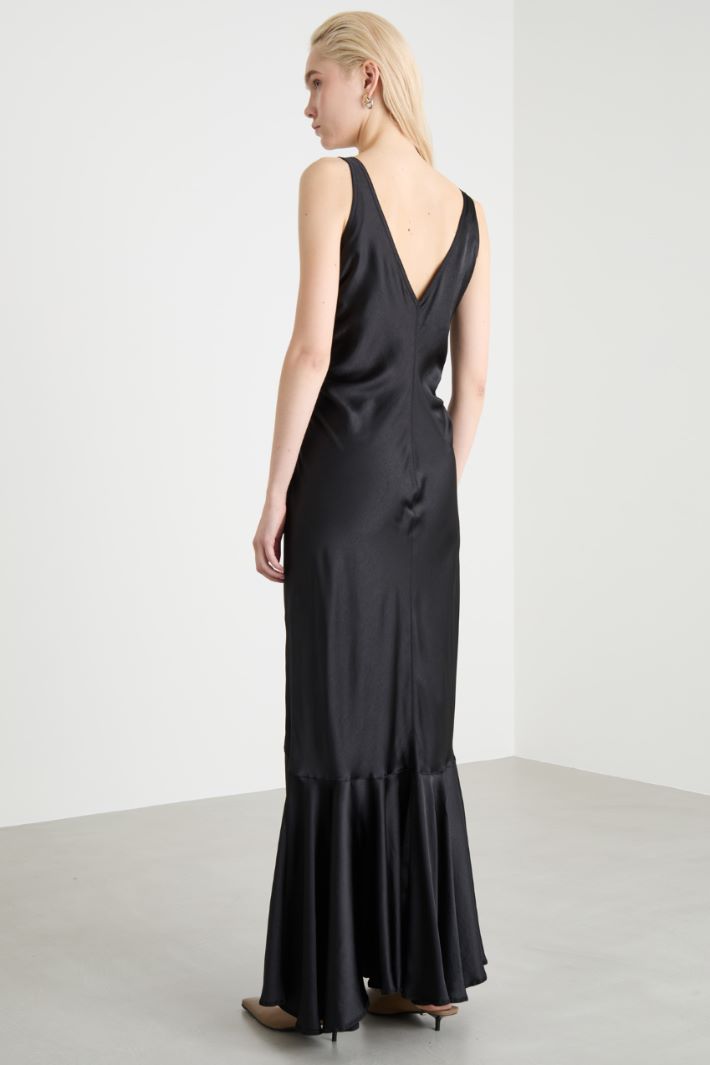 Abito lungo in raso Intrend - 4