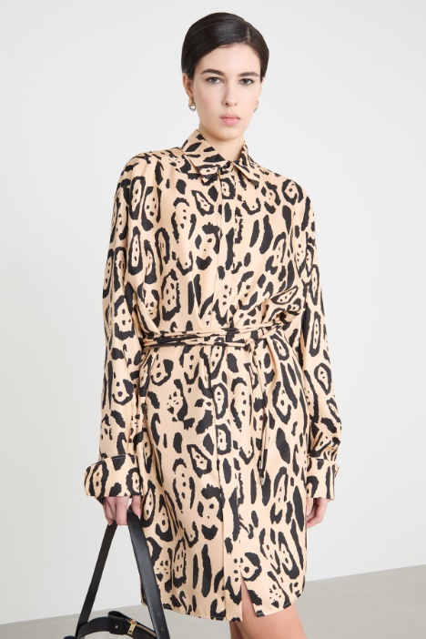 Chemisier con stampa animalier