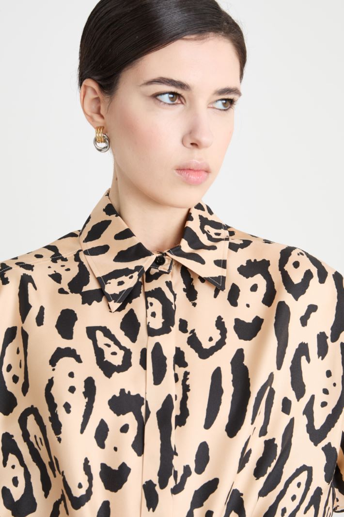 Animal print shirt dress Intrend - 3