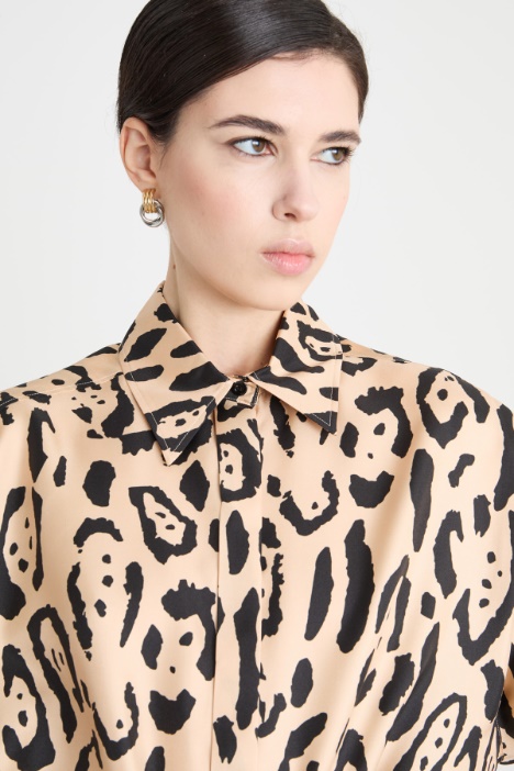 Chemisier con stampa animalier