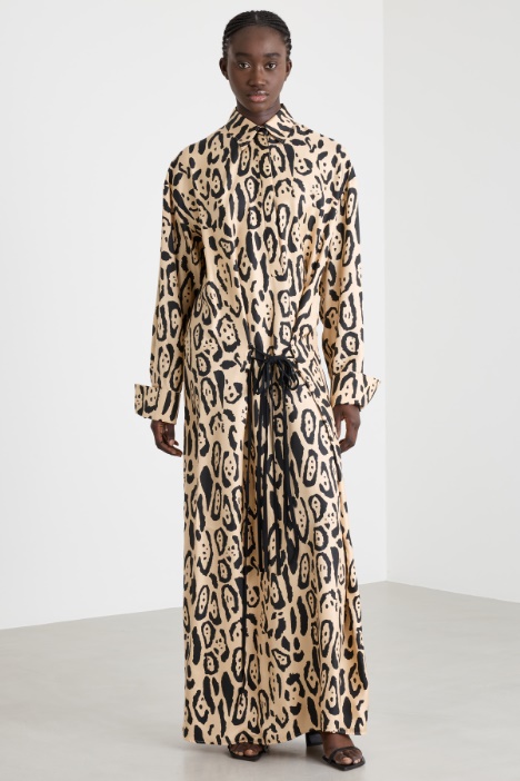 Vestido camisero estampado