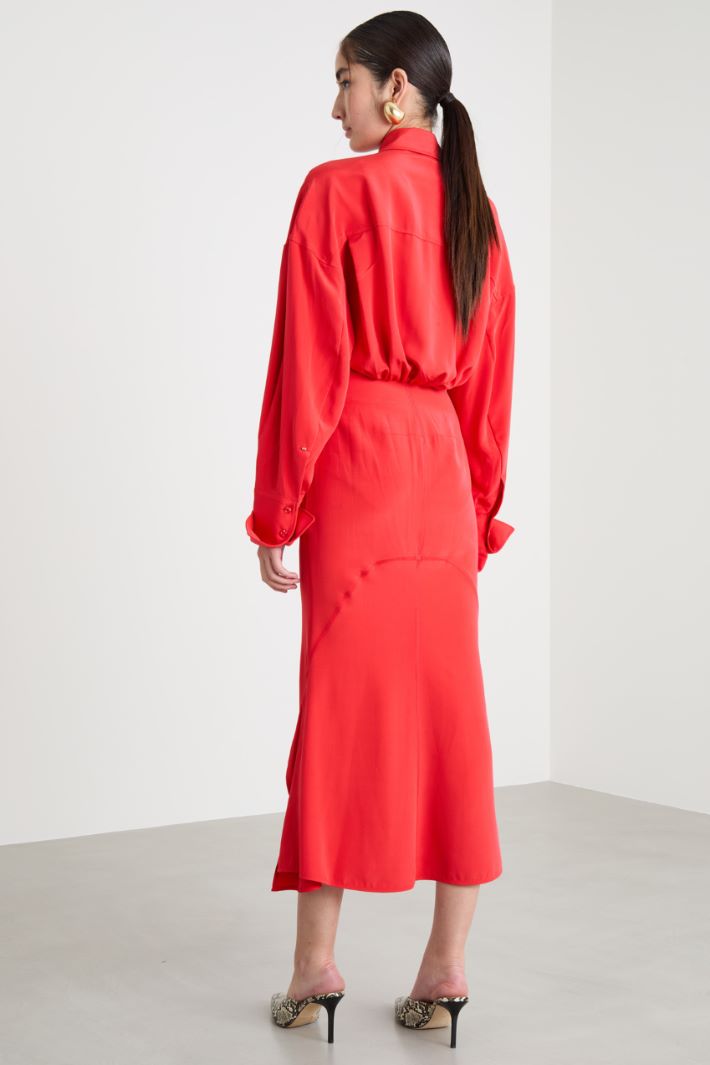 Long mermaid shirt dress Intrend - 4