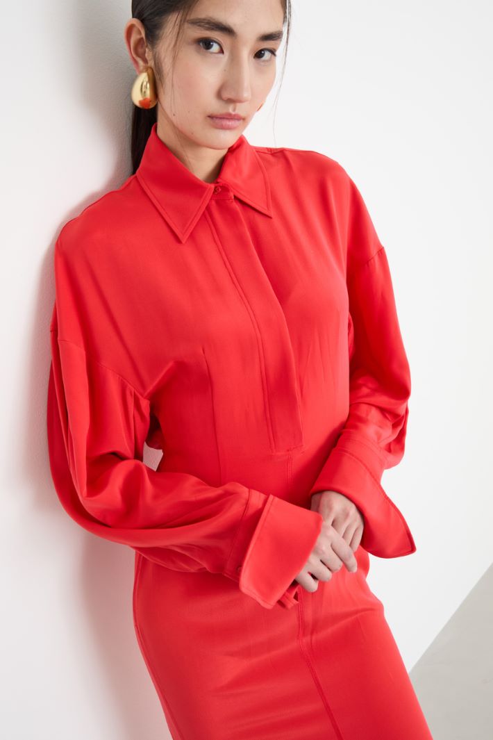 Long mermaid shirt dress Intrend - 3