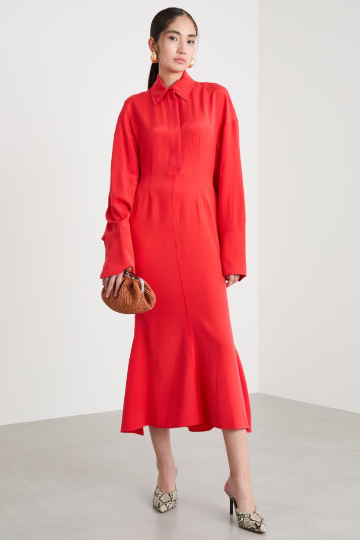 Long mermaid shirt dress Intrend