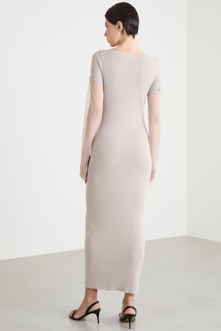 Long dress with removable sleeves Intrend - 4
