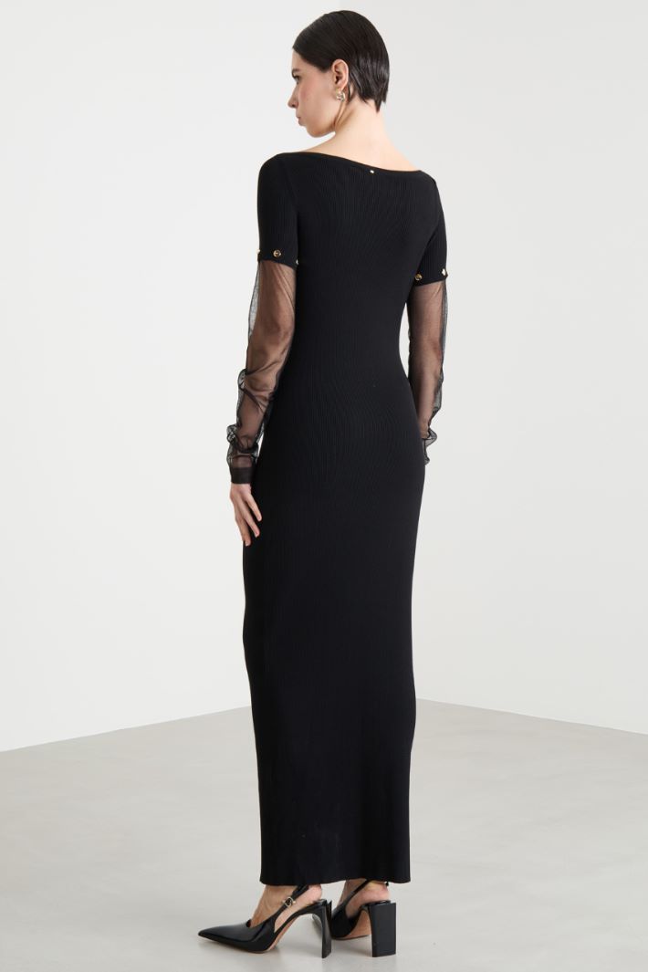 Long dress with removable sleeves Intrend - 4