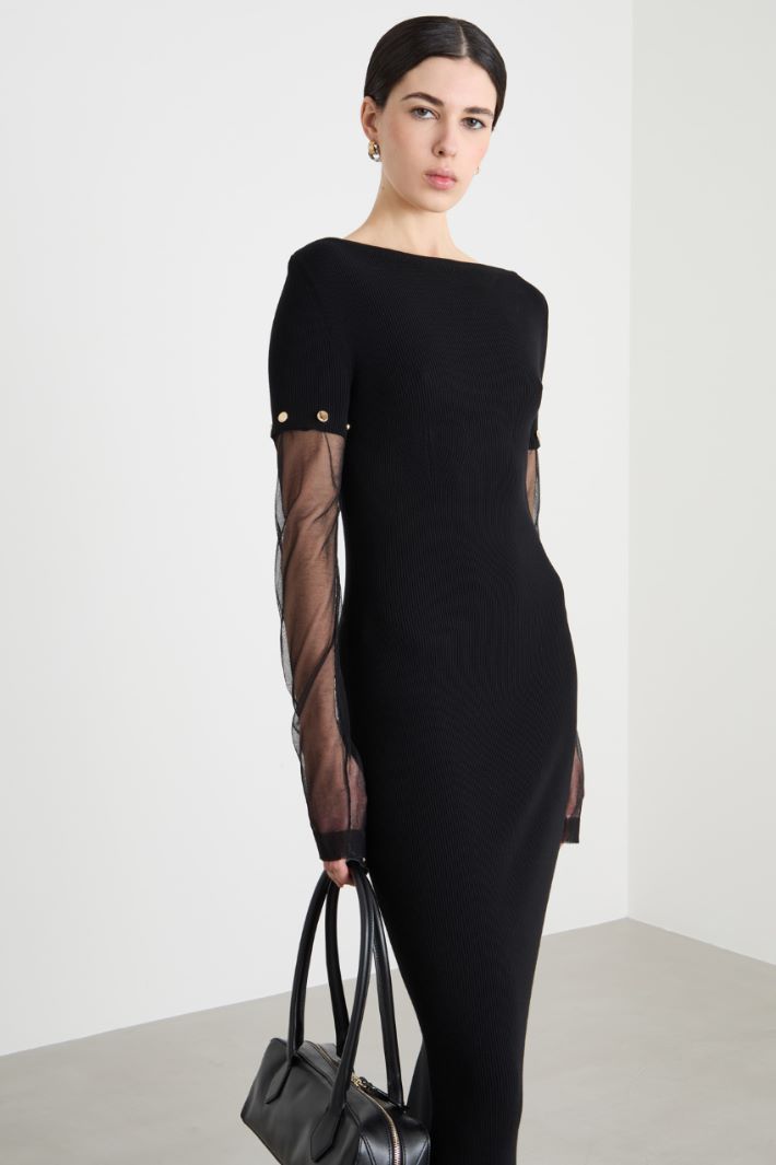 Long dress with removable sleeves Intrend - 2