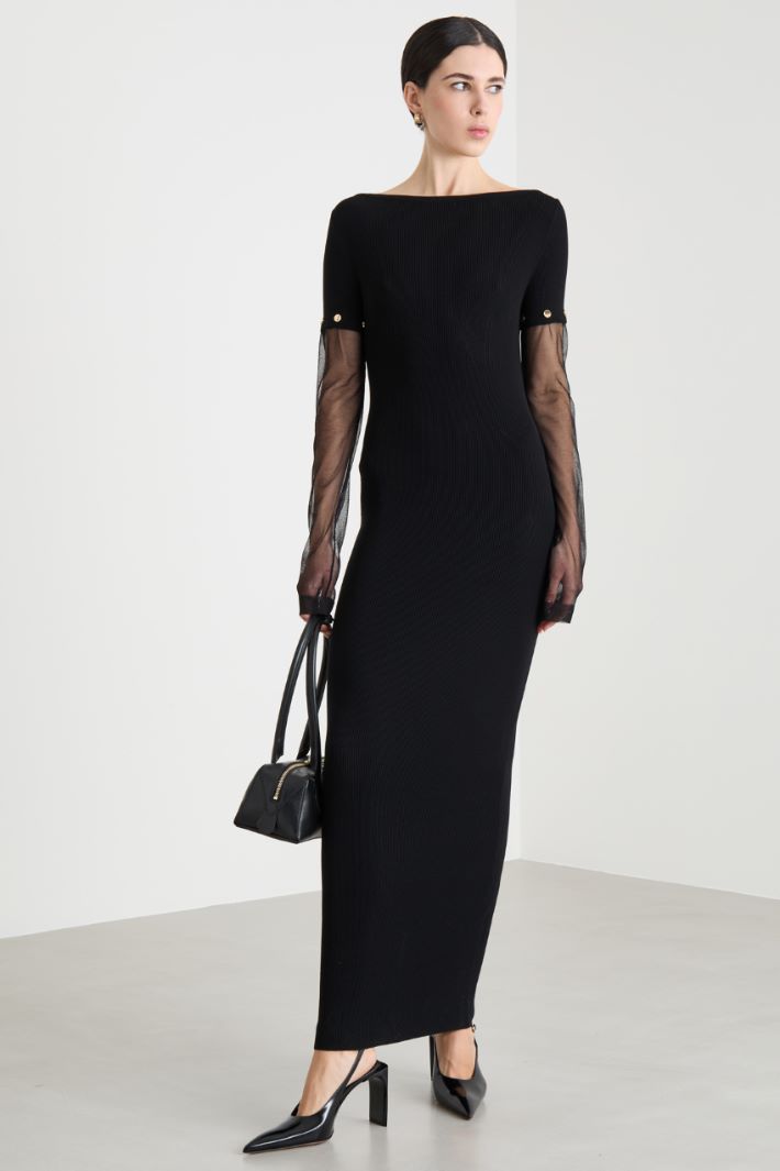 Long dress with removable sleeves Intrend