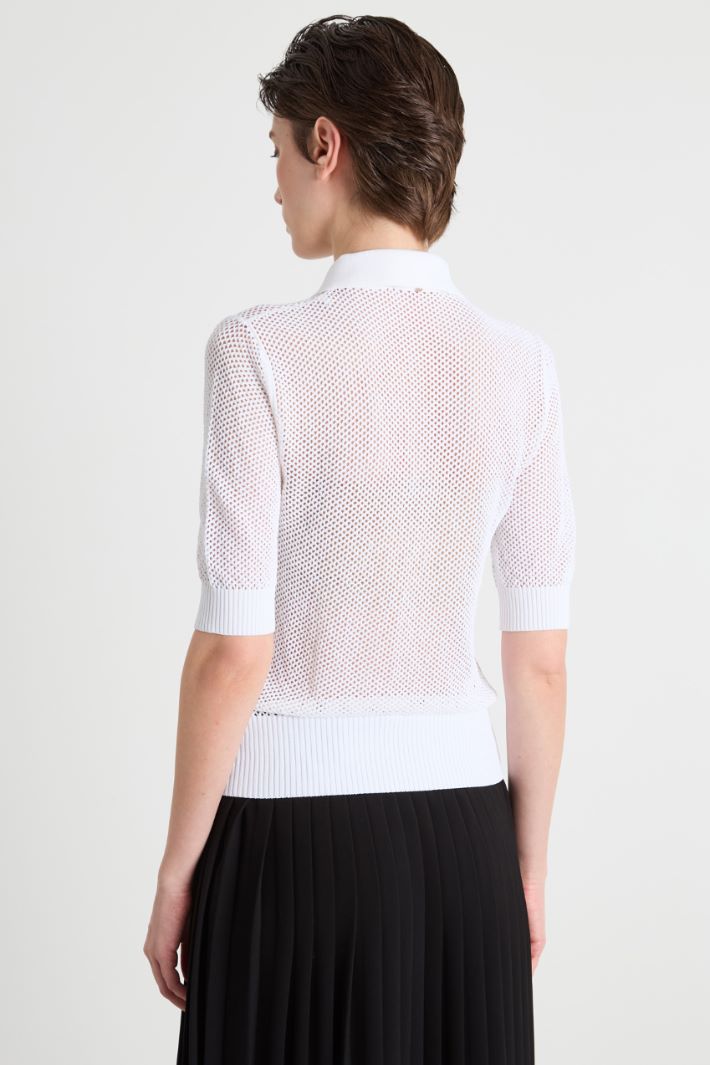 Mesh-knit polo shirt Intrend - 4