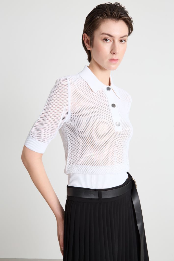 Mesh-knit polo shirt Intrend - 2