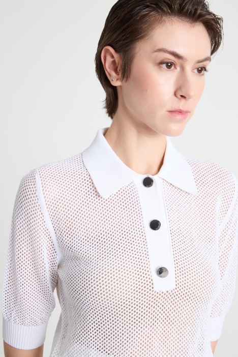 Polo in maglia a rete
