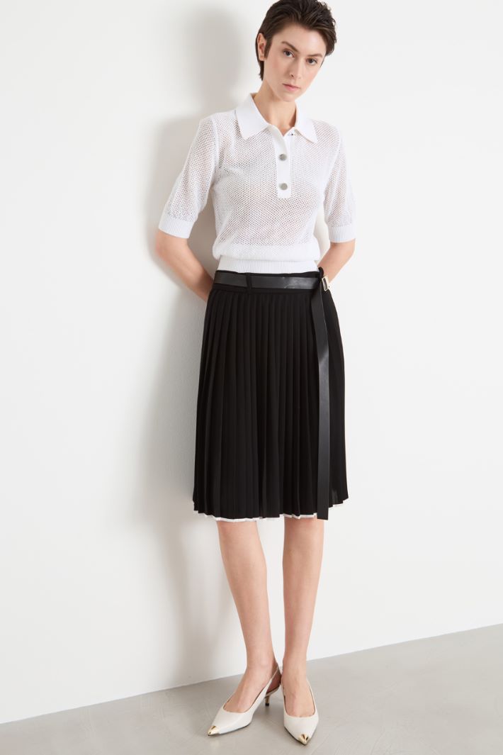 Mesh-knit polo shirt Intrend