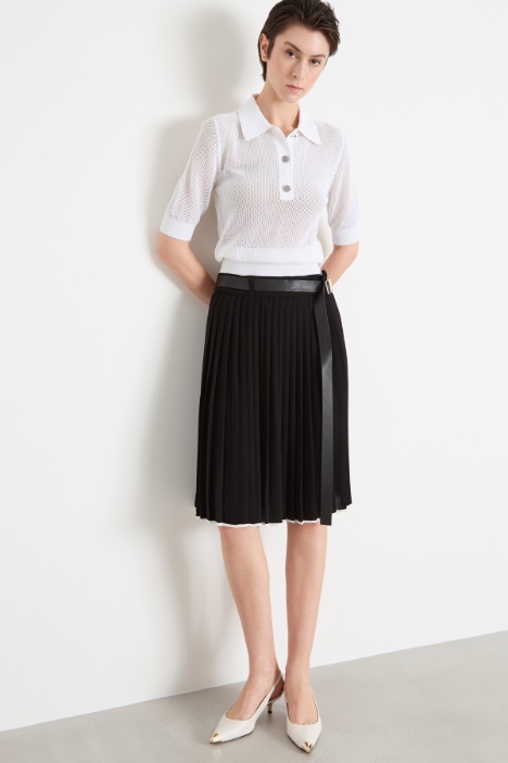 Mesh-knit polo shirt Intrend