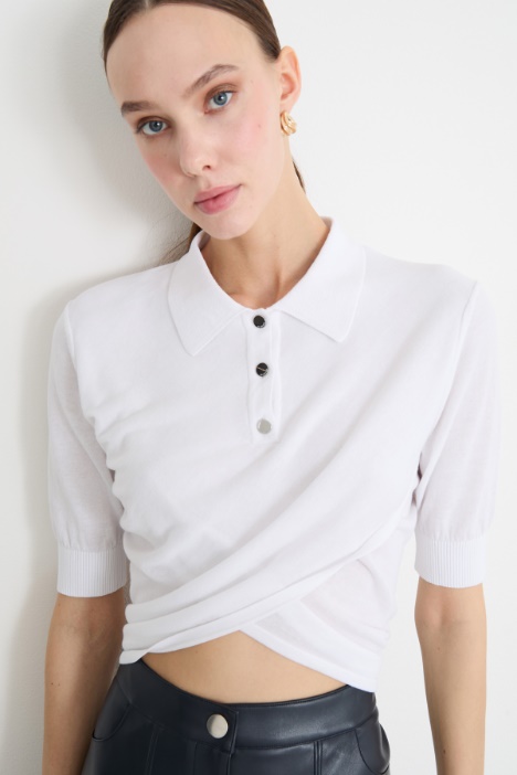 Maglia con fondo incrociato