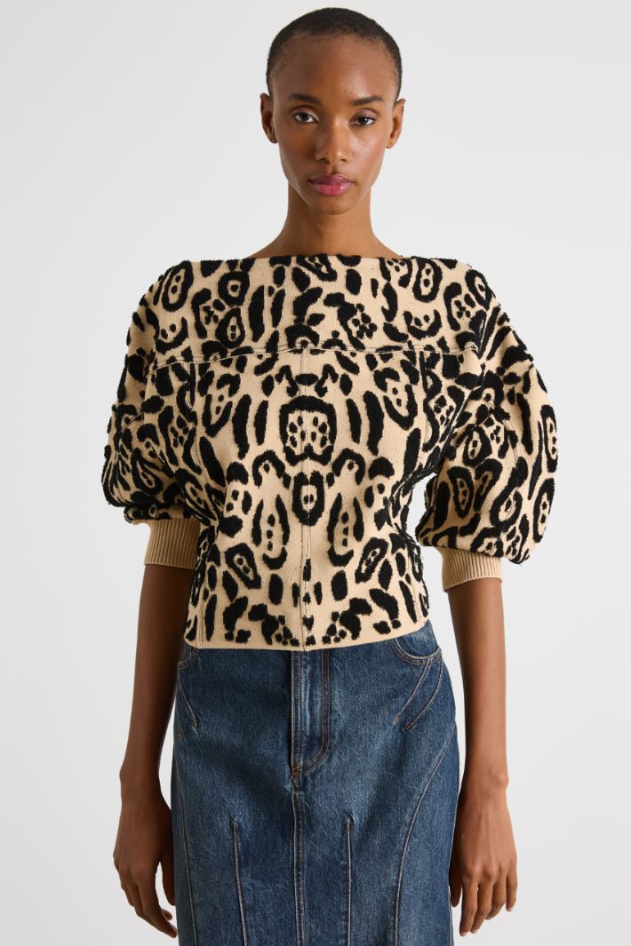 Animal print jacquard jumper Intrend - 2