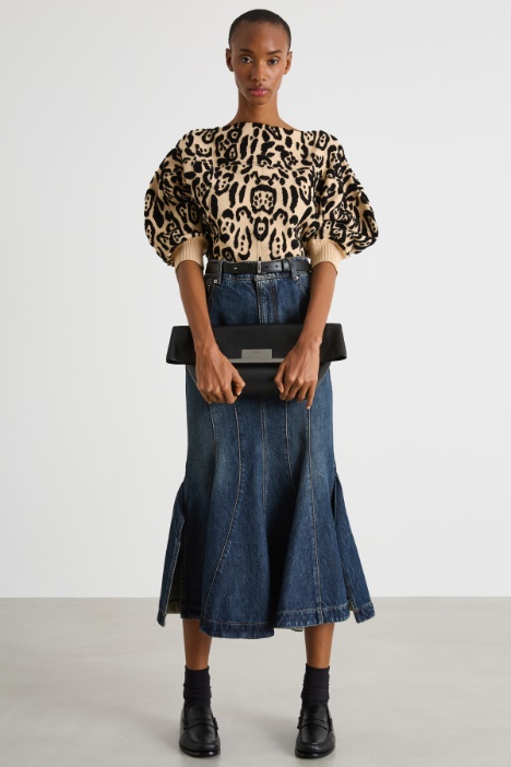 Animal print jacquard jumper Intrend