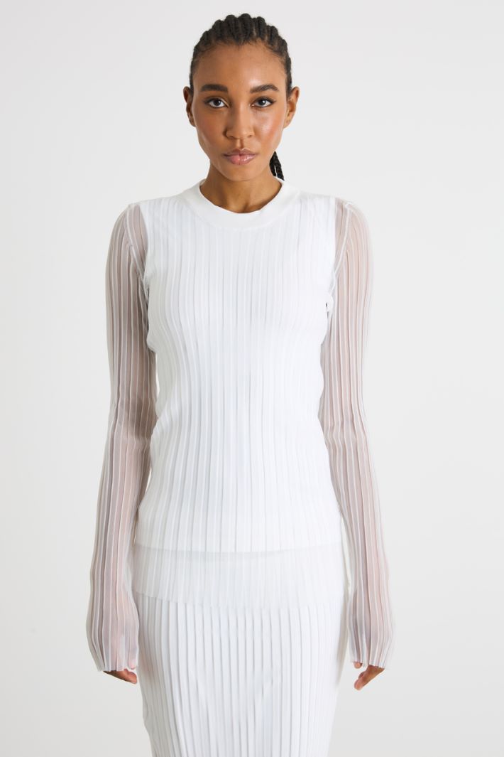 Sheer jersey top with matching vest Intrend - 2