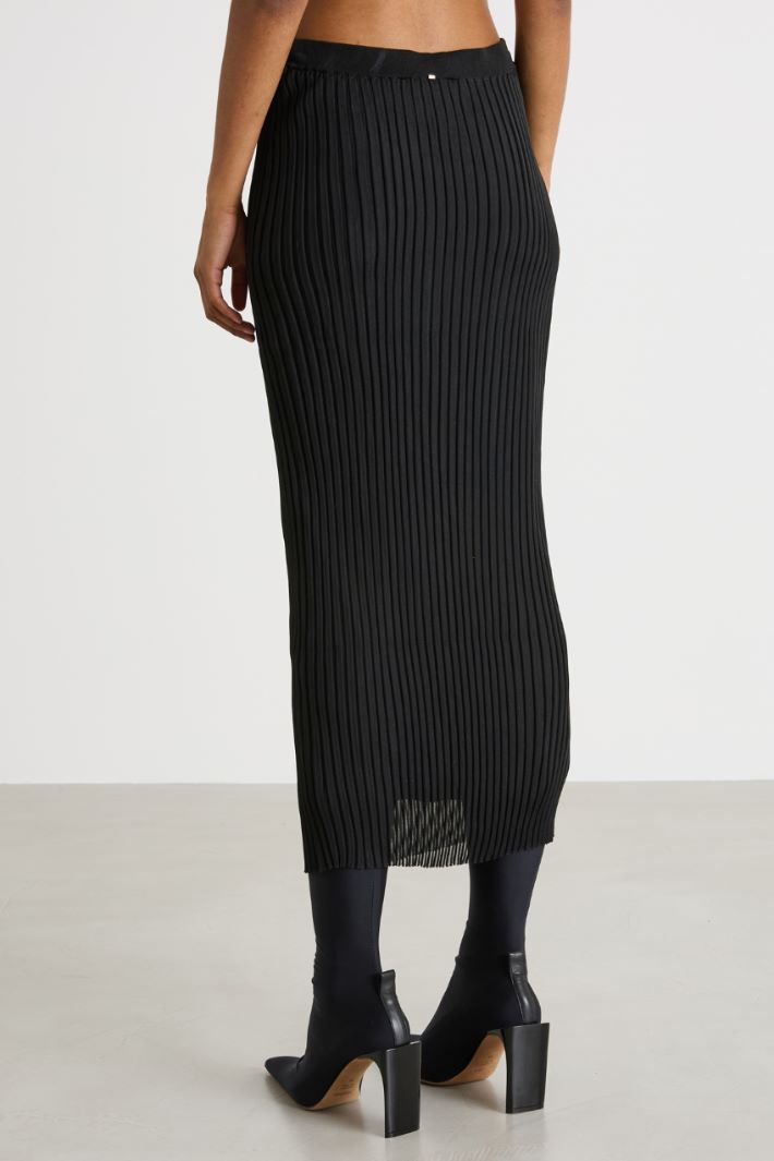 Sheer knit skirt Intrend - 4