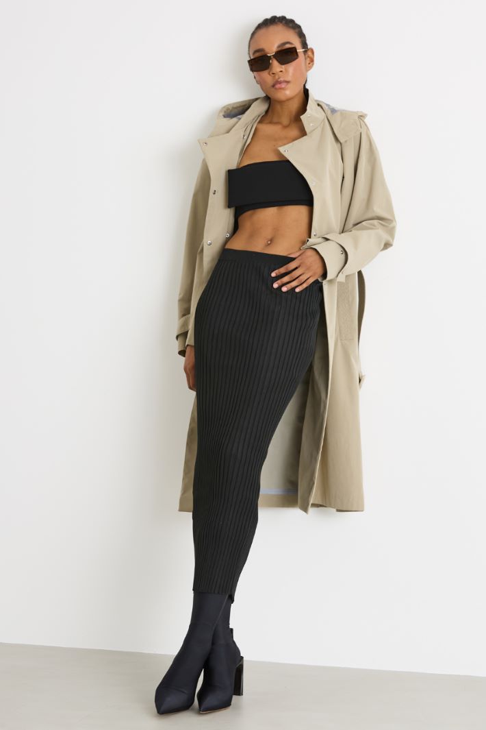 Sheer knit skirt Intrend