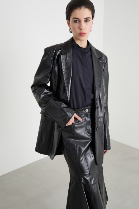 High-shine belted blazer Intrend