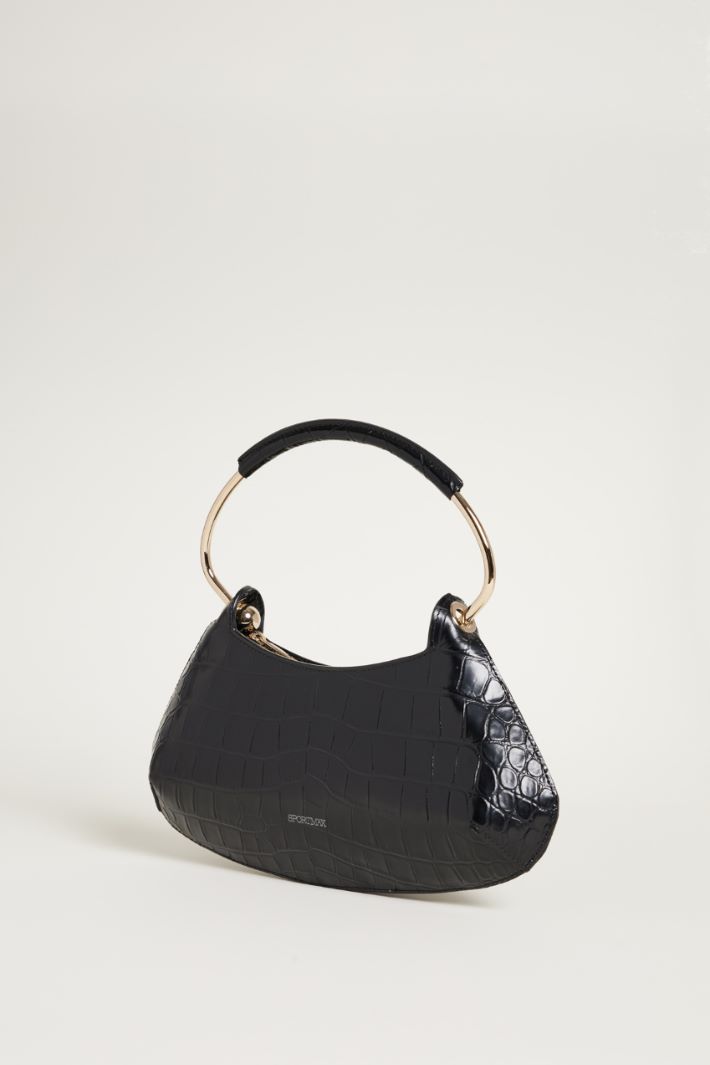 Croc-embossed leather mini bag Intrend - 2