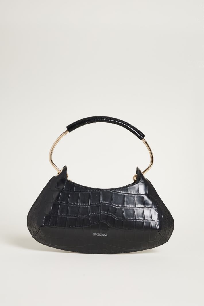 Croc-embossed leather mini bag Intrend