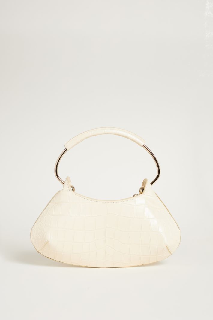 Croc-embossed leather mini bag Intrend - 3