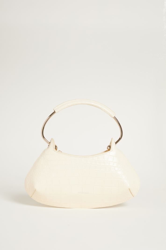 Croc-embossed leather mini bag Intrend