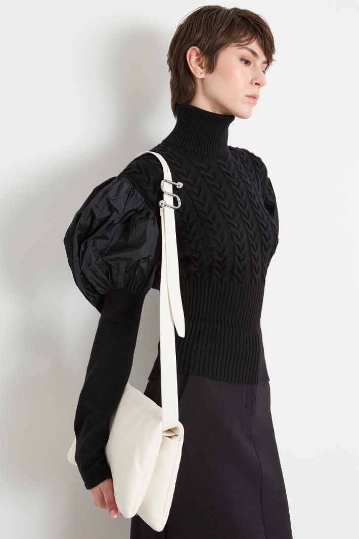 Padded nappa leather shoulder bag Intrend - 5