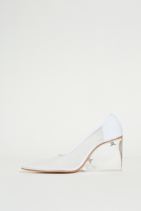 Décolleté trasparenti con zeppa