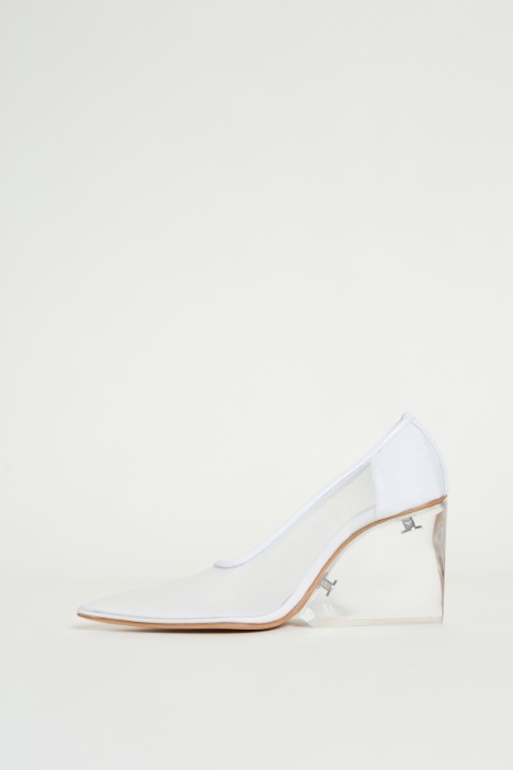 Décolleté trasparenti con zeppa