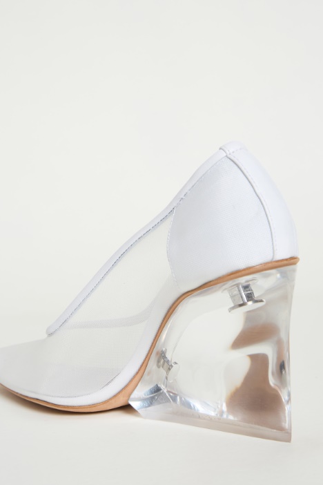 Décolleté trasparenti con zeppa