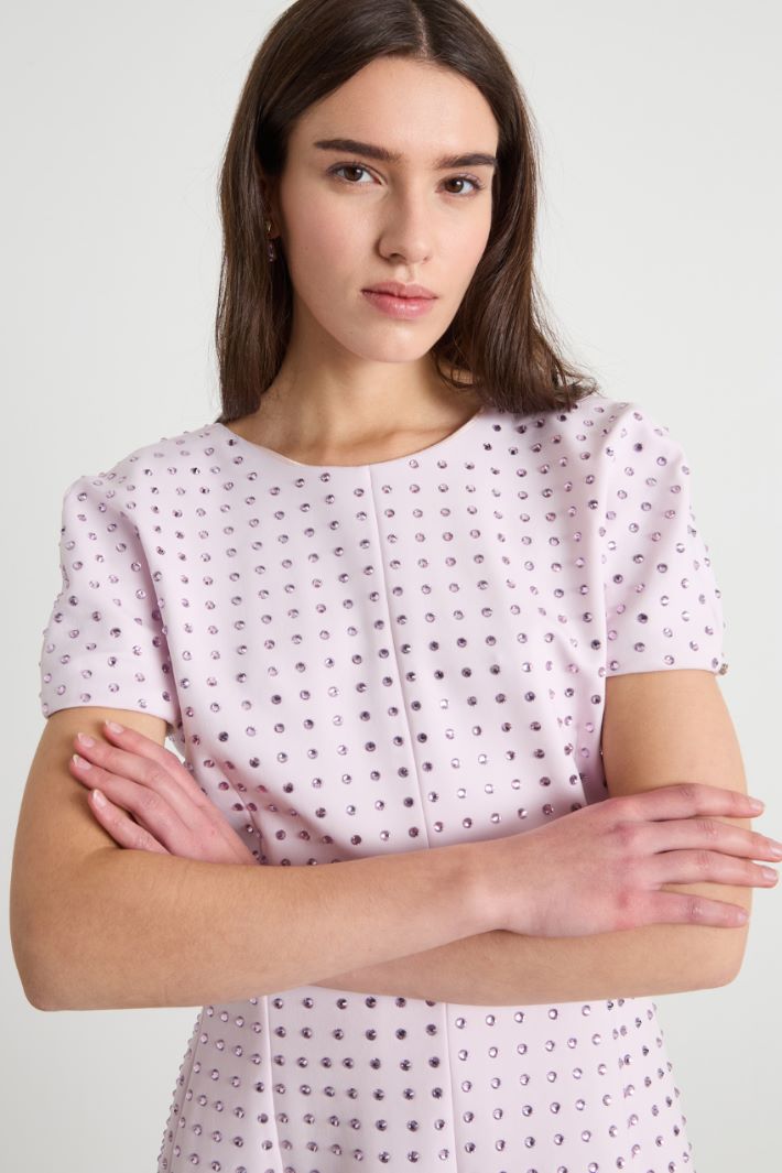 Jewelled jersey dress Intrend - 3