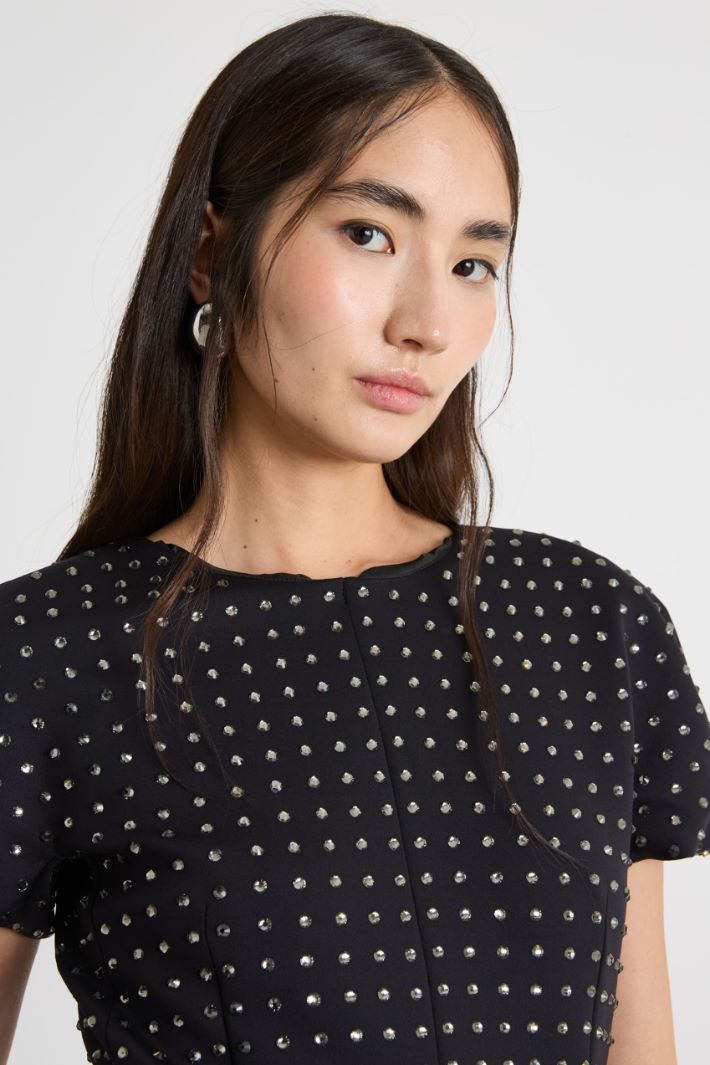 Jewelled jersey dress Intrend - 3