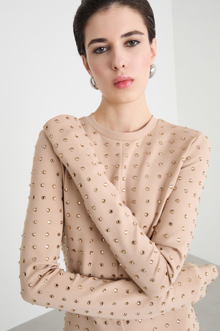 Abito in jersey con strass Intrend - 3