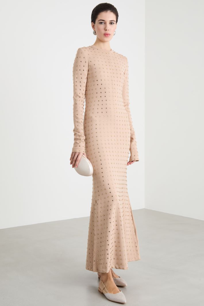 Abito in jersey con strass Intrend