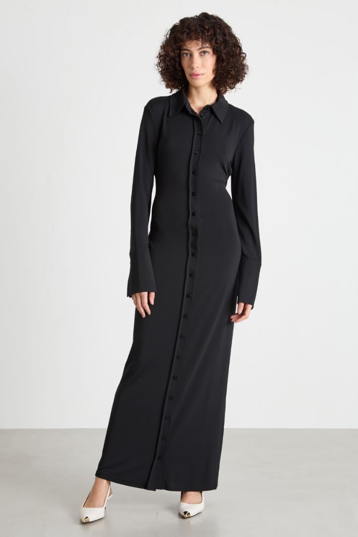 Abito chemisier lungo in jersey crepe Intrend - 2