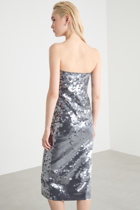 Abito in jersey con paillettes