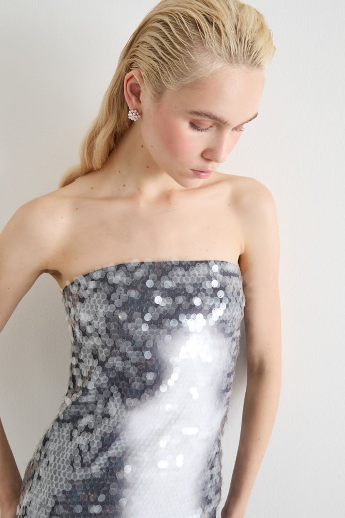 Sequin-embroidered jersey dress Intrend - 3