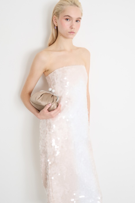Abito in jersey con paillettes